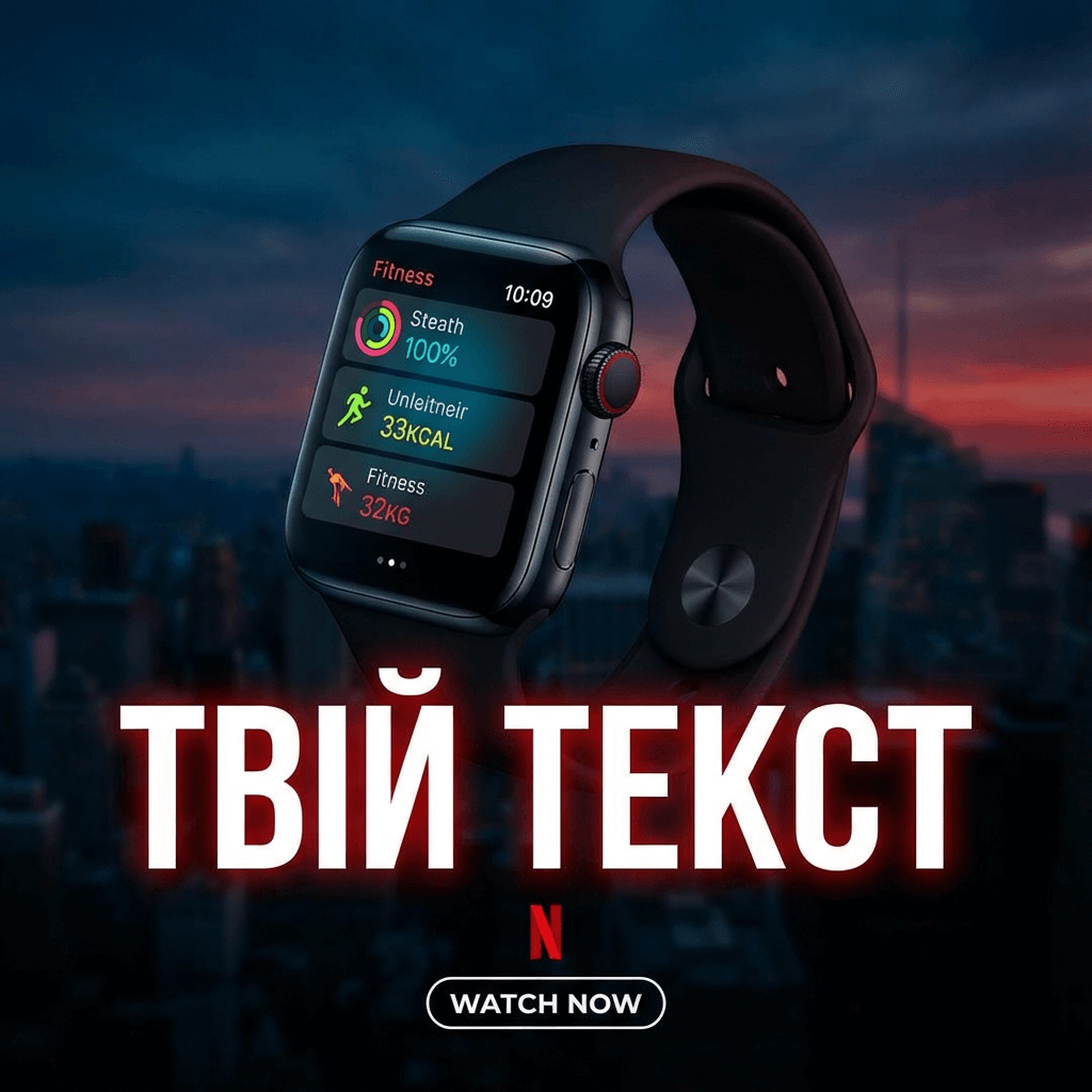 Photo + Overlay Text (стиль Netflix promo)